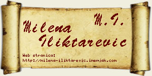 Milena Iliktarević vizit kartica